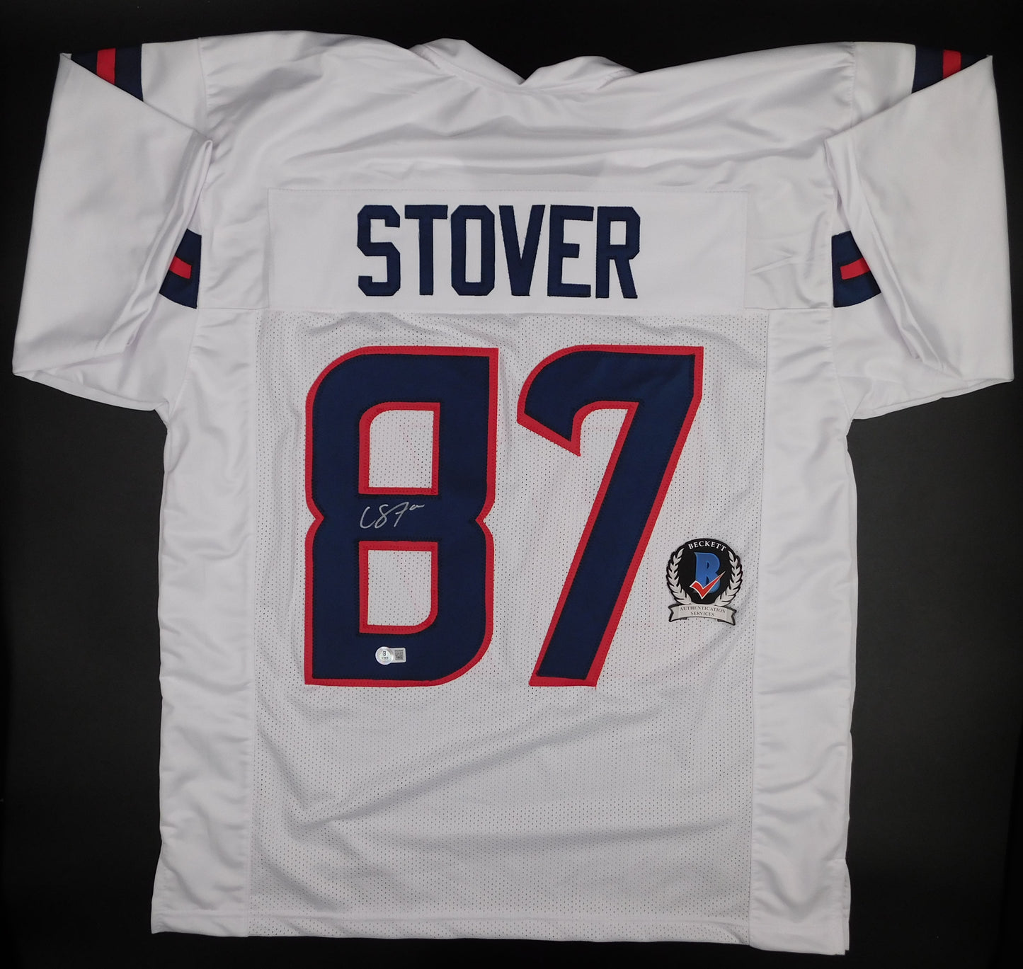 Cade Stover Signed Autographed Houston Texans White Football Jersey OSU BAS COA