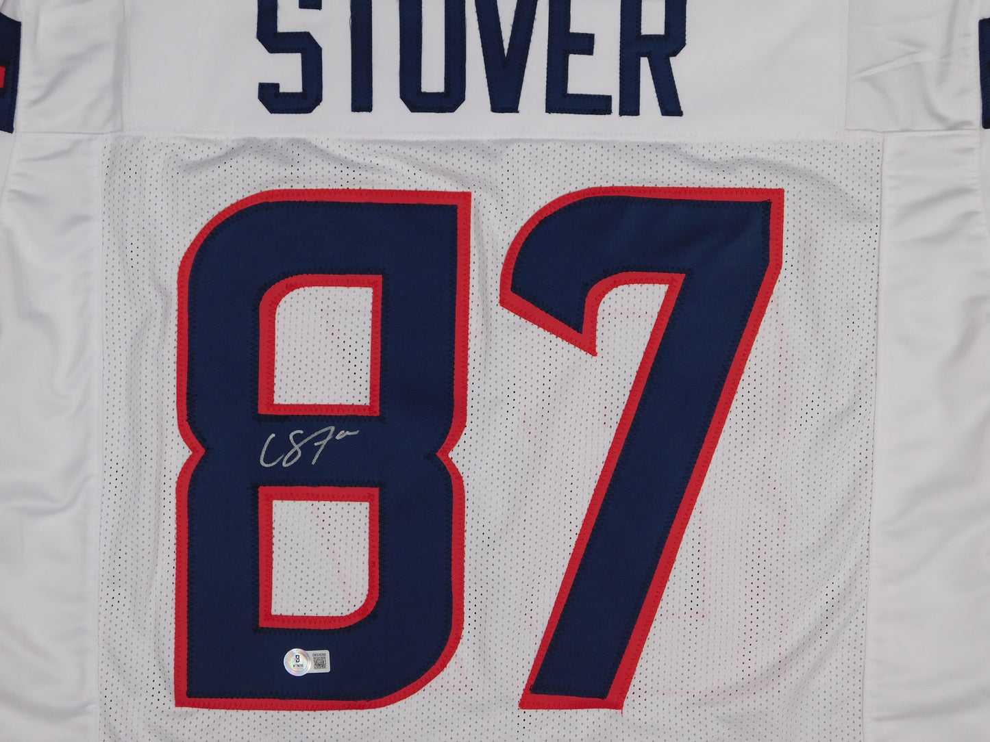 Cade Stover Signed Autographed Houston Texans White Football Jersey OSU BAS COA