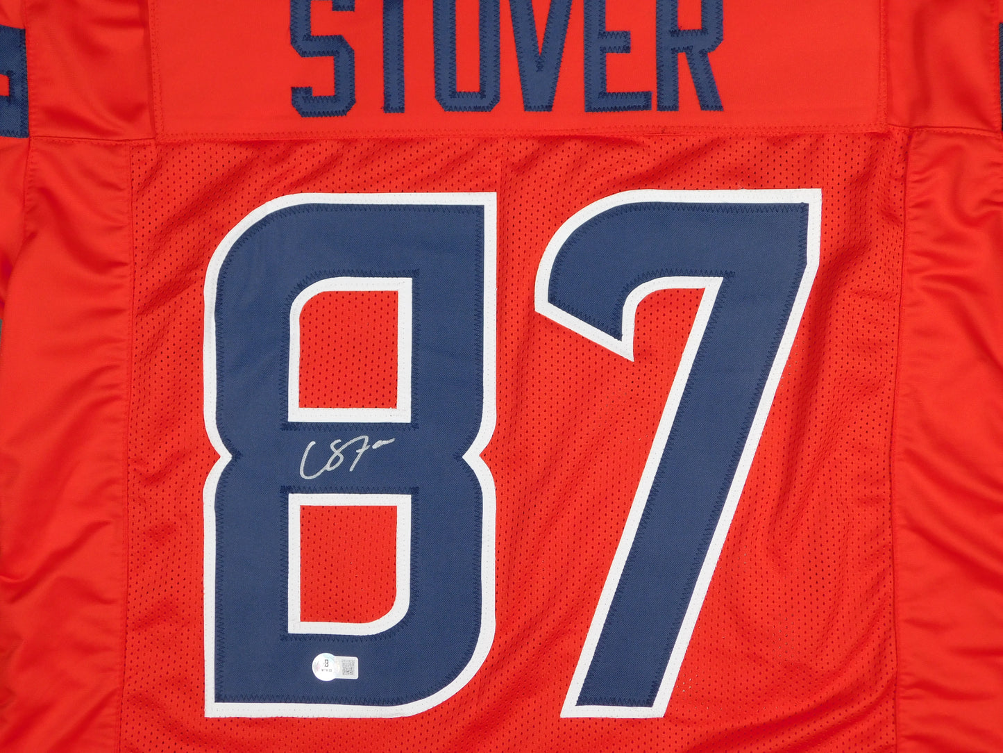 Cade Stover Signed Autographed Houston Texans Red Football Jersey OSU BAS COA