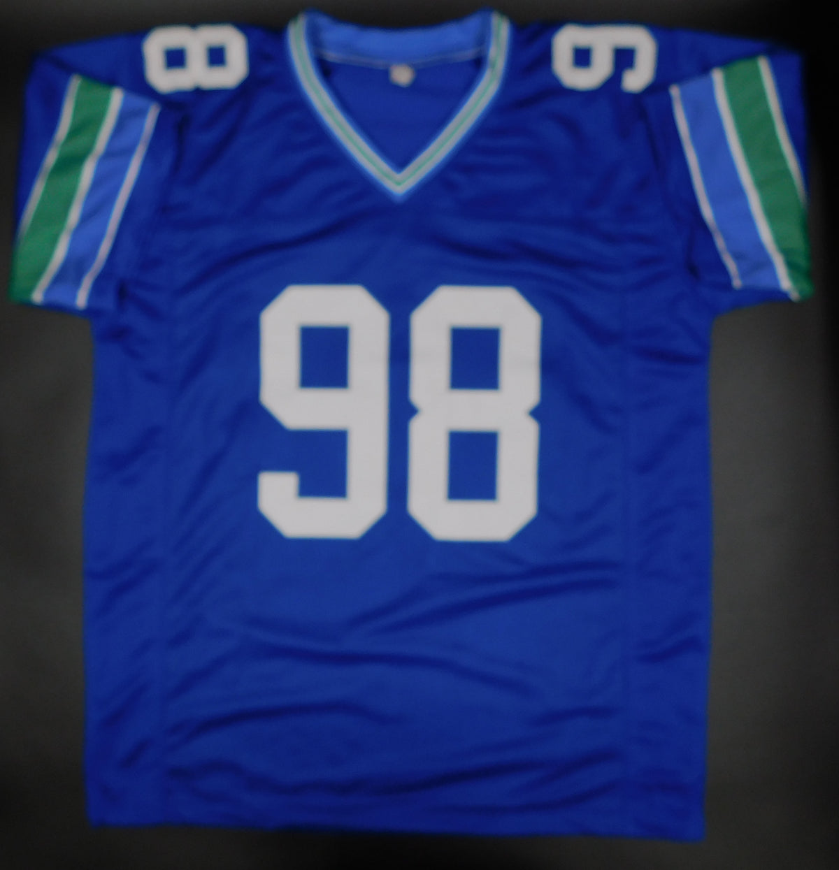 Rylie Mills Signed Autographed Seattle Seahawks Throwback Blue Jersey JSA COA