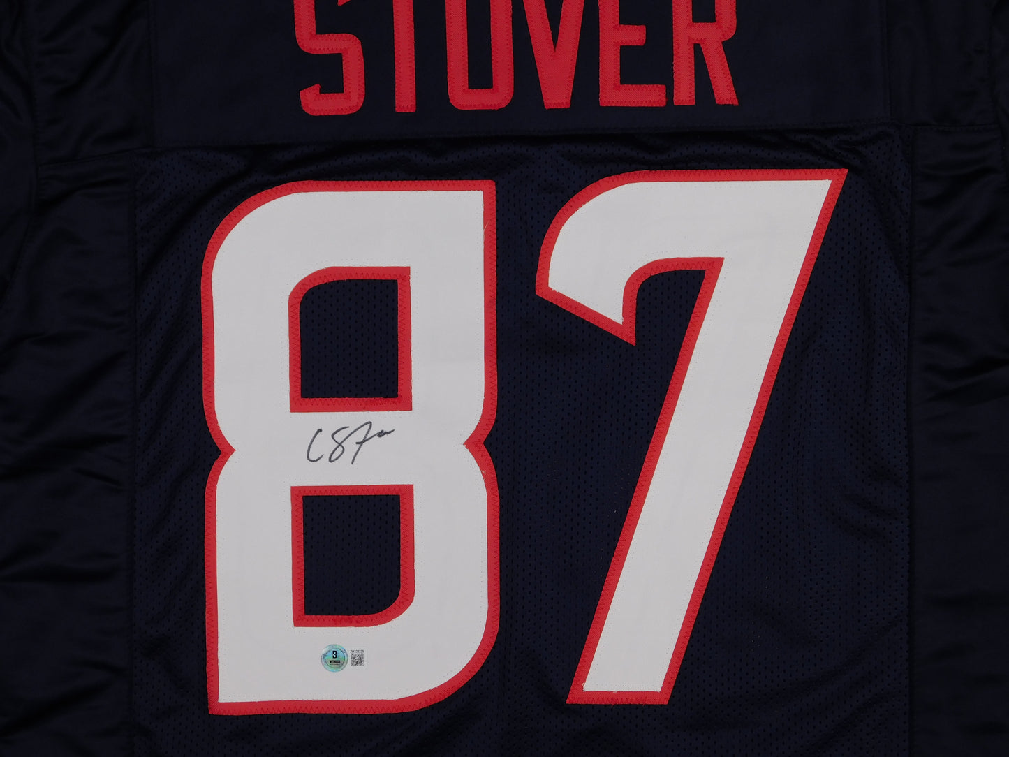 Cade Stover Signed Autographed Houston Texans Blue Football Jersey OSU BAS COA