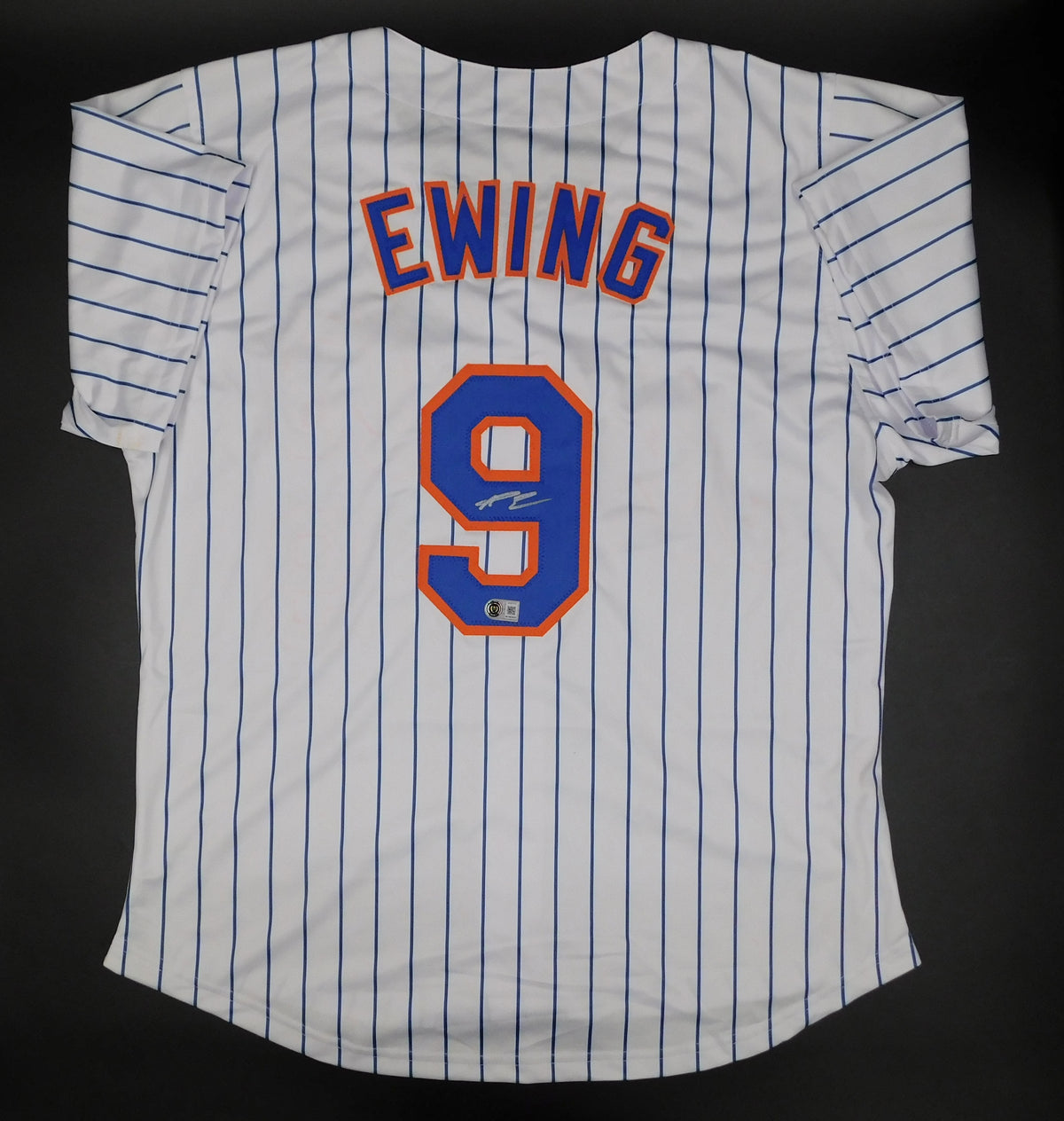 AJ Ewing Signed Autographed New York Mets Pinstripe Baseball Jersey BAS COA