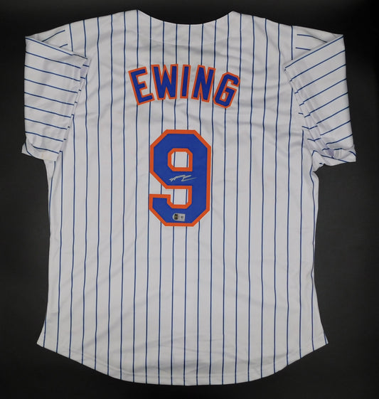 AJ Ewing Signed Autographed New York Mets Pinstripe Baseball Jersey BAS COA