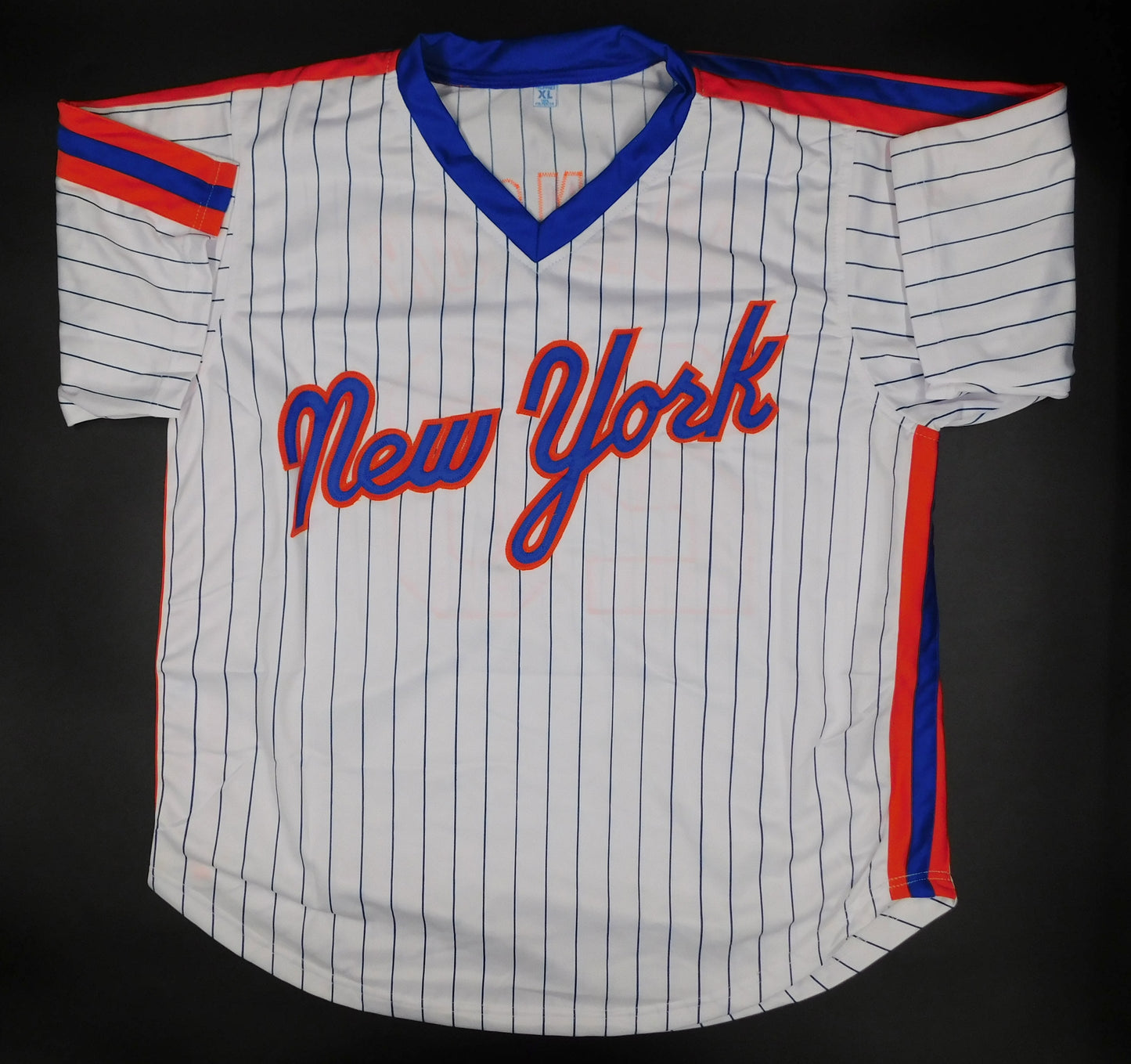 Howard HOJO Johnson Signed Autographed New York Mets Pinstripe Baseball Jersey WS Champ JSA COA