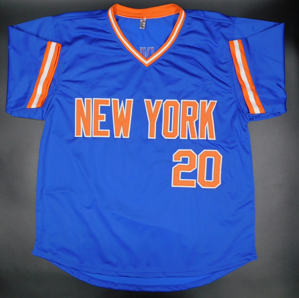 Howard HOJO Johnson Signed Autographed New York Mets Blue Baseball Jersey WS Champ JSA COA