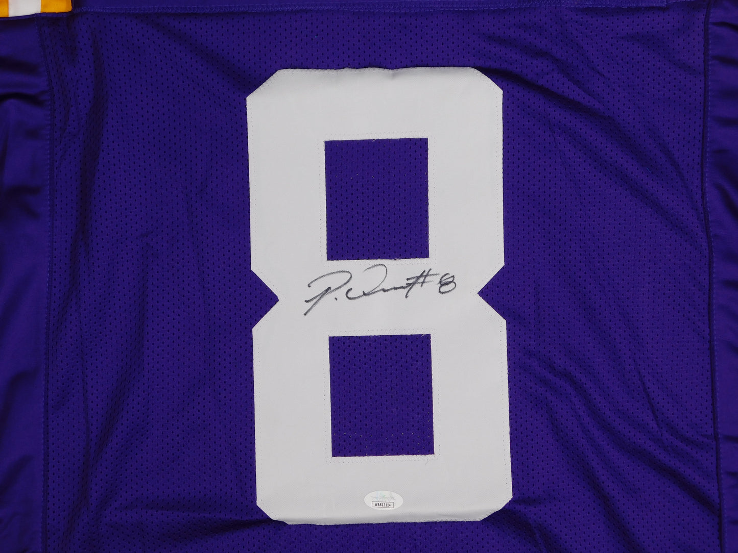 Patrick Queen Signed Autographed LSU Tigers Purple Football Jersey JSA COA