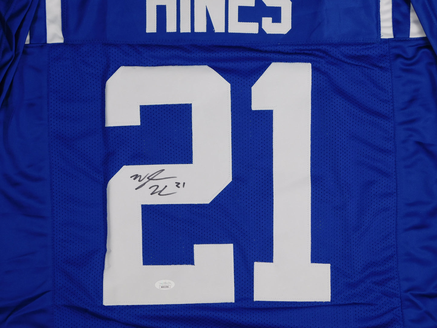 Nyheim Hines Signed Autographed Indianapolis Colts Blue Football Jersey JSA COA