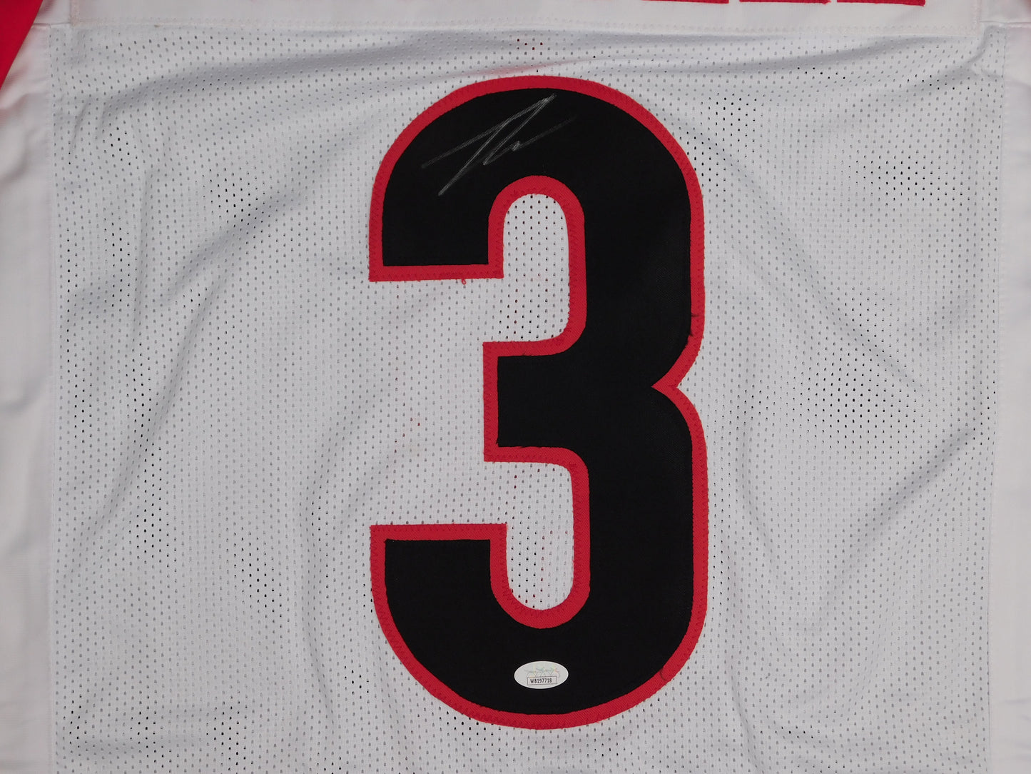 Tyson Campbell Signed Auto University of Georgia White Football Jersey JSA COA