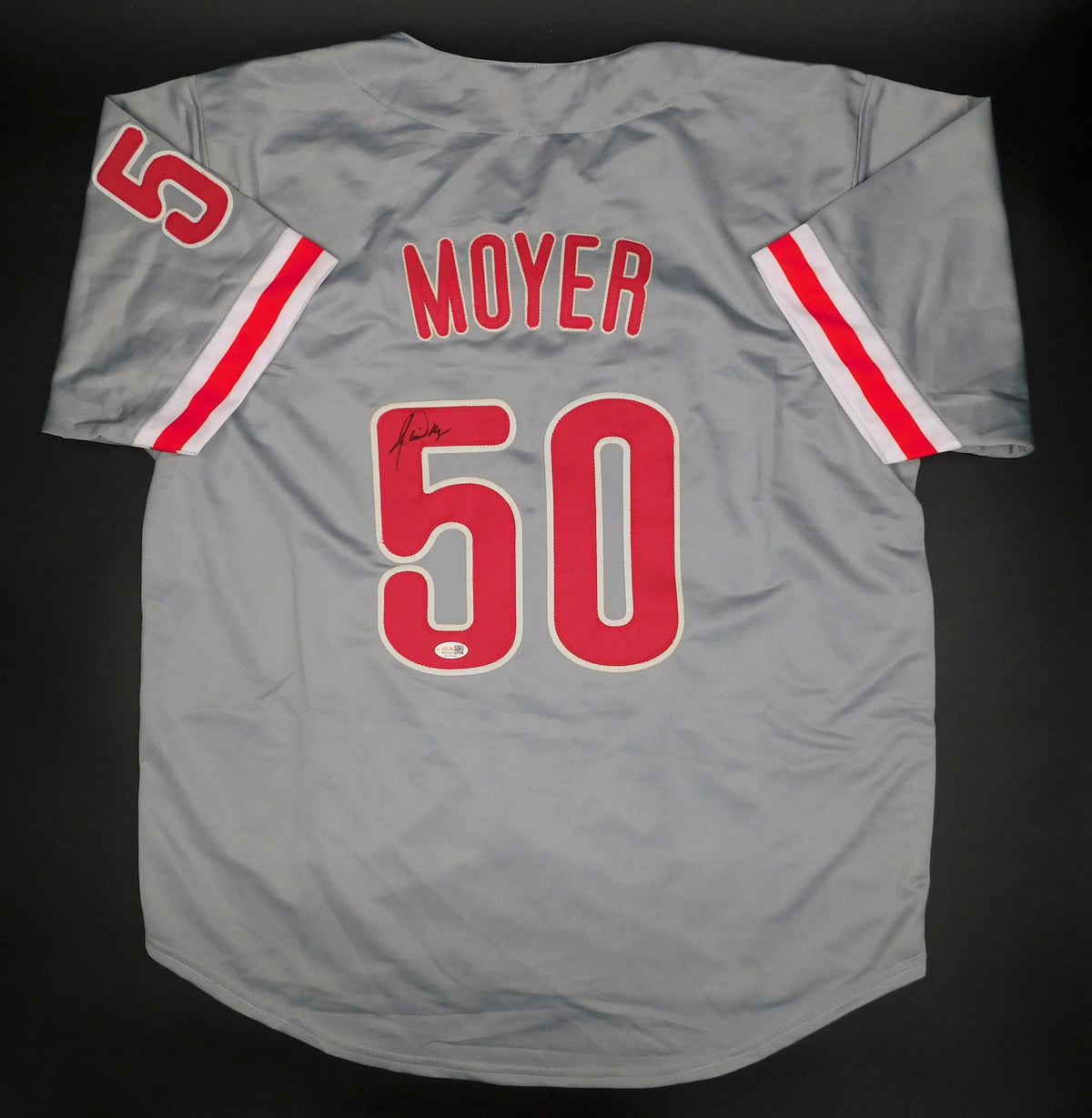 Jamie Moyer Signed Autographed Philadelphia Phillies Baseball Jersey JSA COA