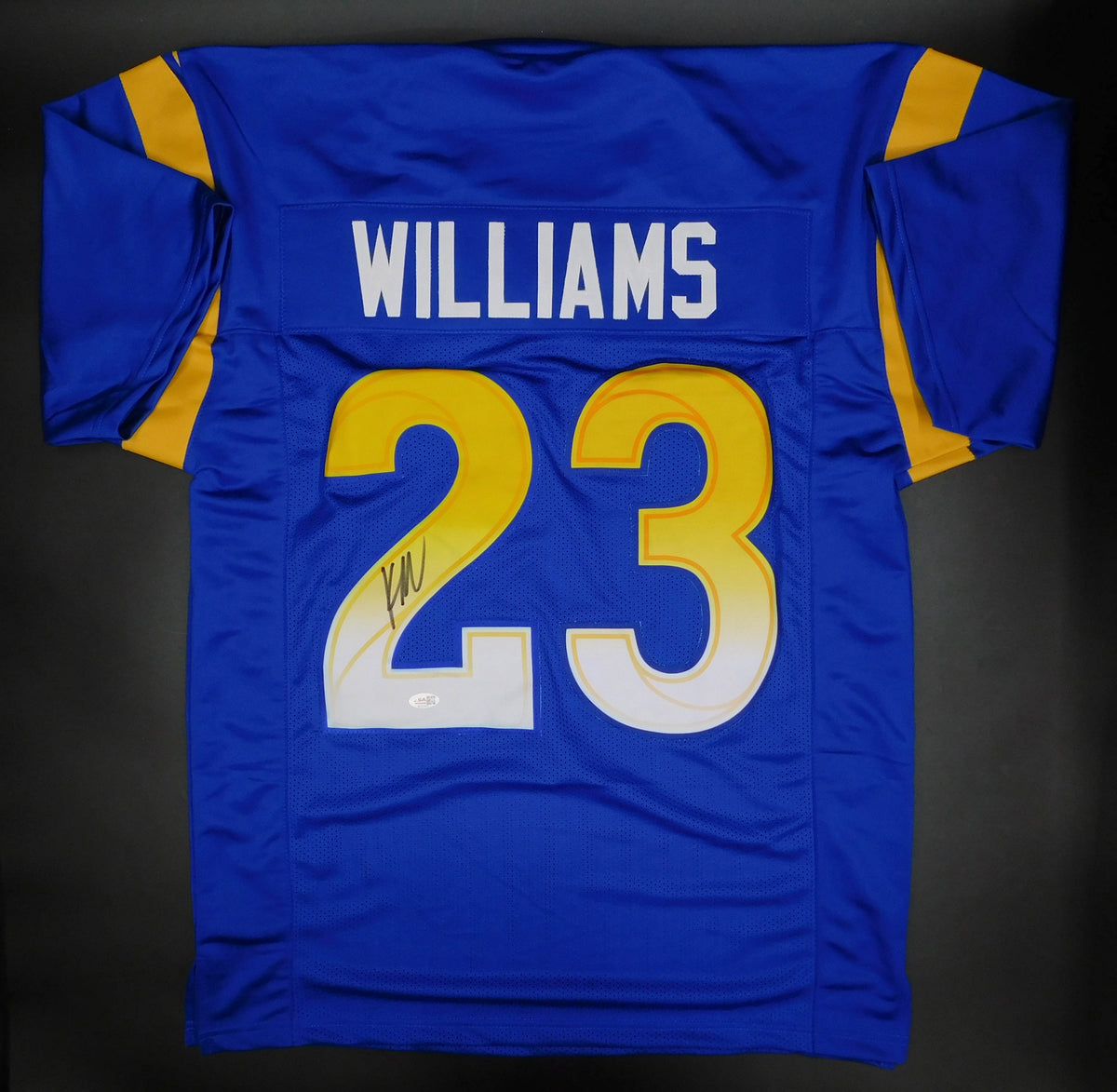 Kyren Williams Signed Autographed Los Angeles Rams Blue Football Jersey JSA COA