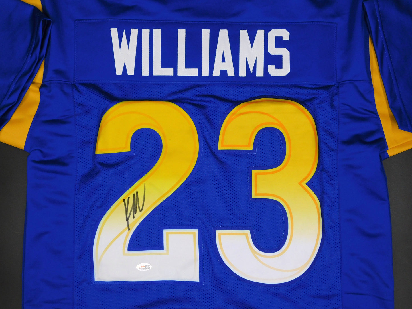 Kyren Williams Signed Autographed Los Angeles Rams Blue Football Jersey JSA COA