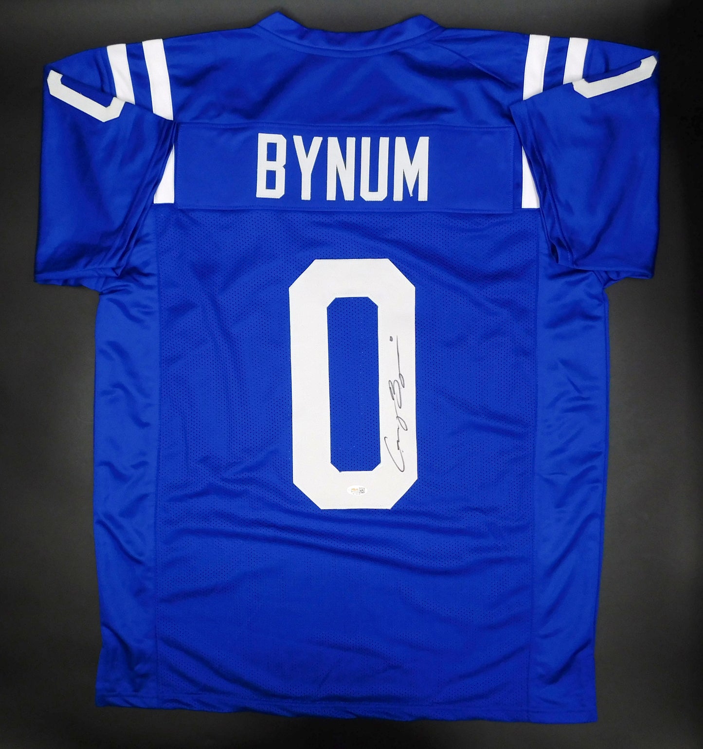 Camryn Cam Bynum Signed Autographed Indianapolis Colts Blue Football Jersey JSA COA