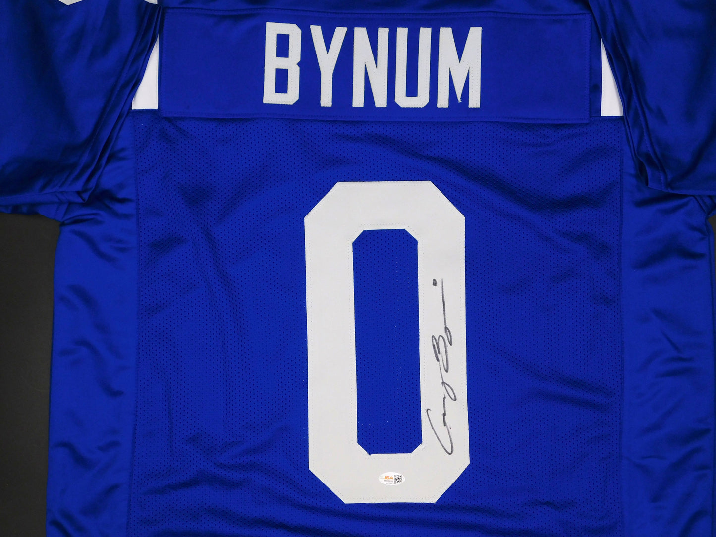 Camryn Cam Bynum Signed Autographed Indianapolis Colts Blue Football Jersey JSA COA