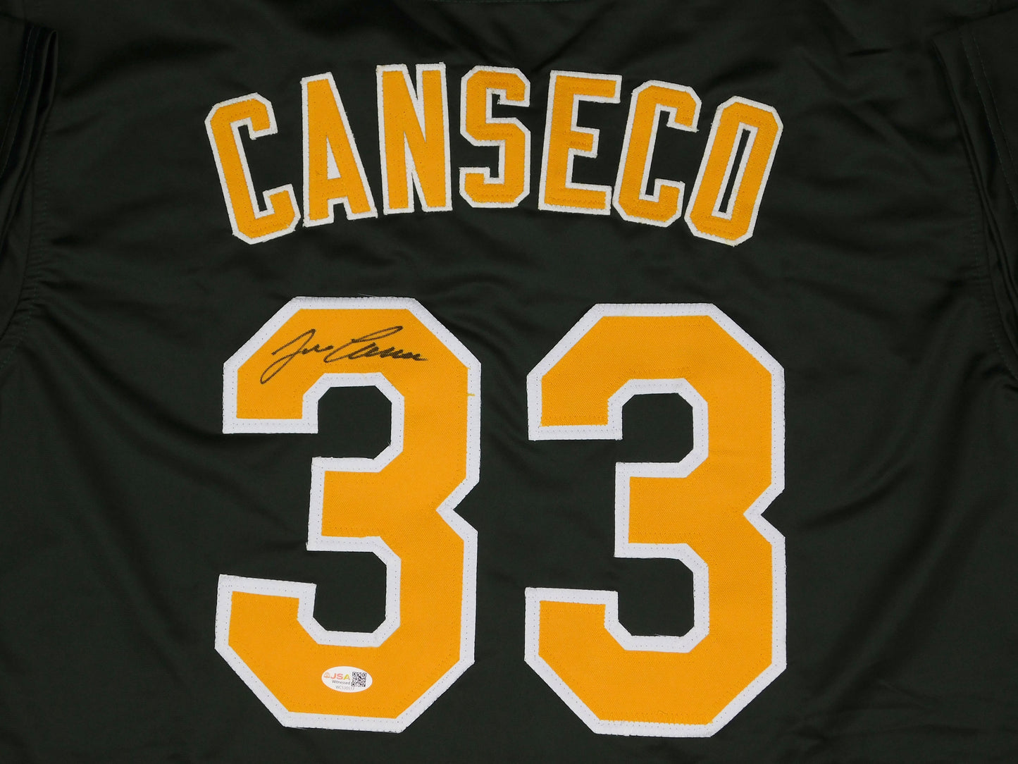 Jose Canseco Signed Autographed Oakland Athletics A's Custom Stat Jersey JSA COA