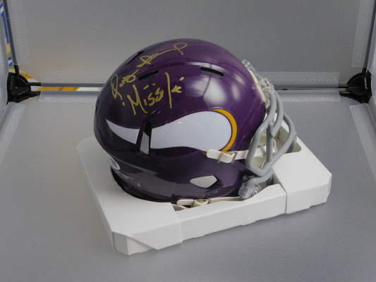 Qadry Missile Ismail Signed Autographed Minnesota Vikings Mini Helmet JSA COA T