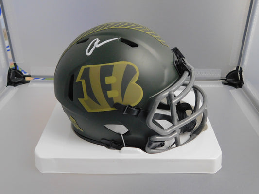 Chad Ochocinco Johnson Signed Auto Cincinnati Bengals STS Mini Helmet BAS COA
