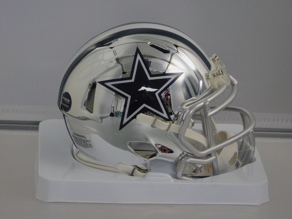 Emmitt Smith Signed Autographed Dallas Cowboys Factory Chrome Mini Helmet PROVA COA