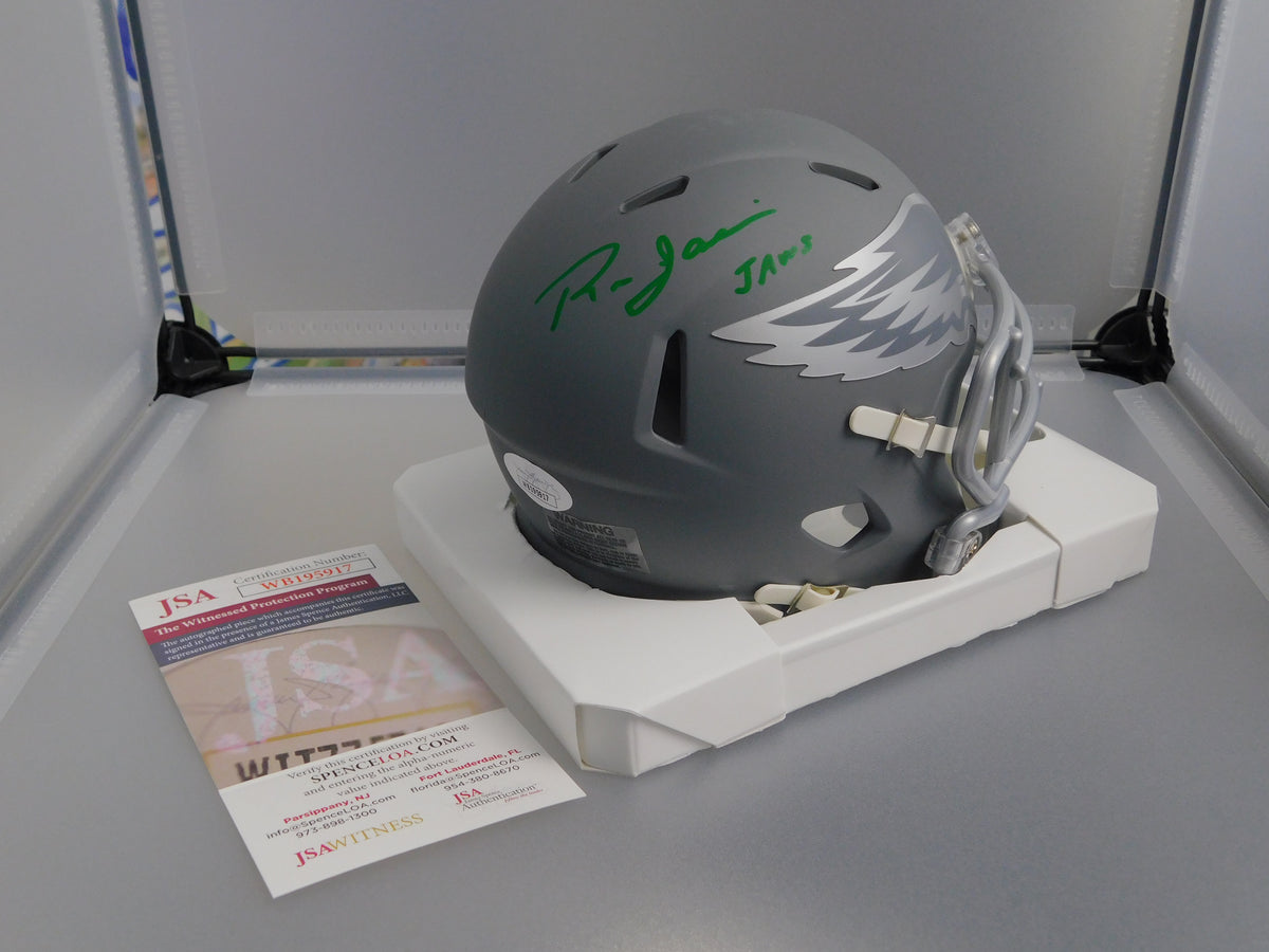 Ron Jaworski Signed Autographed Inscribed JAWS Philadelphia Eagles Slate Mini Helmet JSA COA