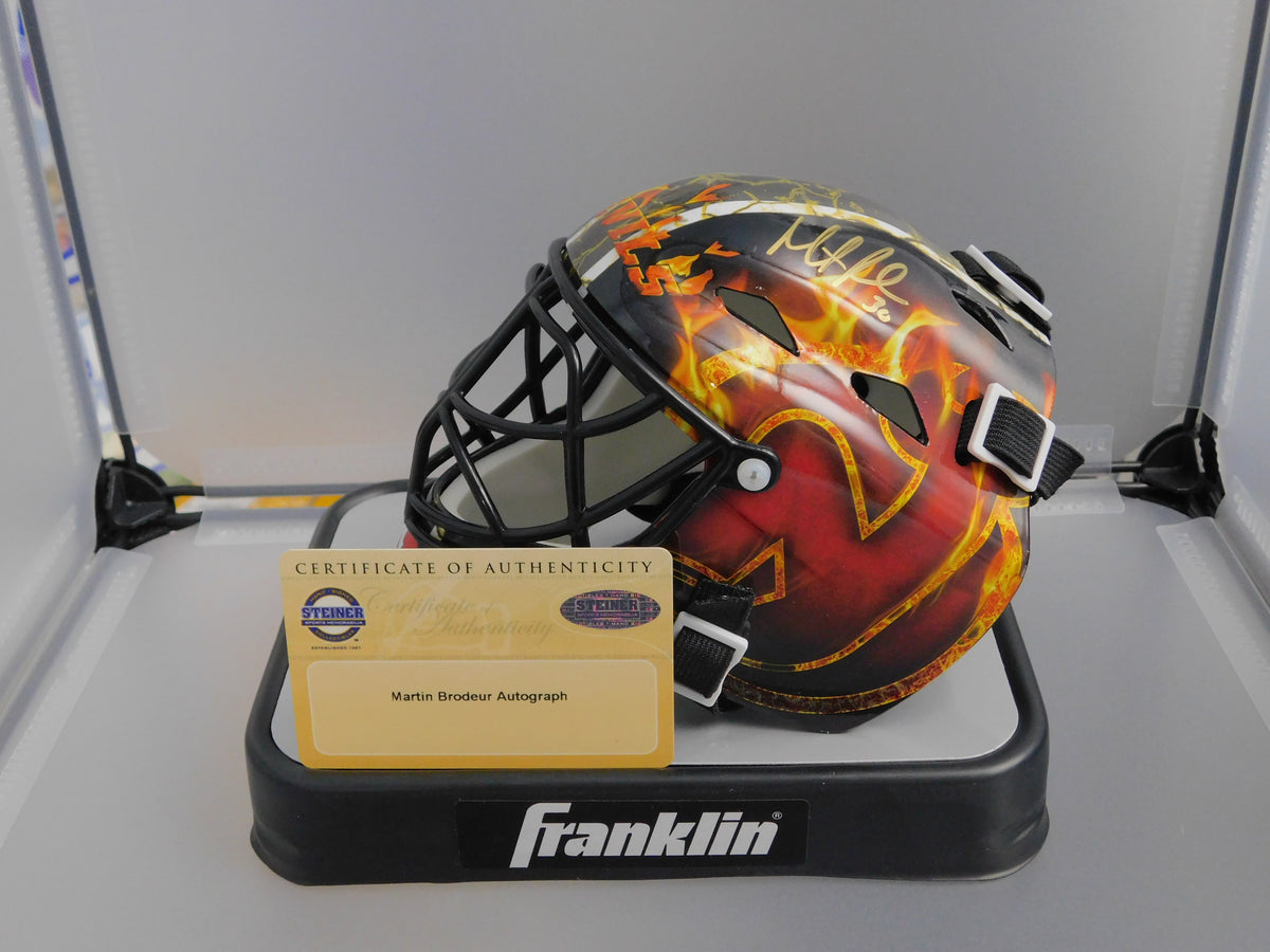 Martin Brodeur Signed Autographed New Jersey Devils Mini Hockey Goalie Mask Steiner COA