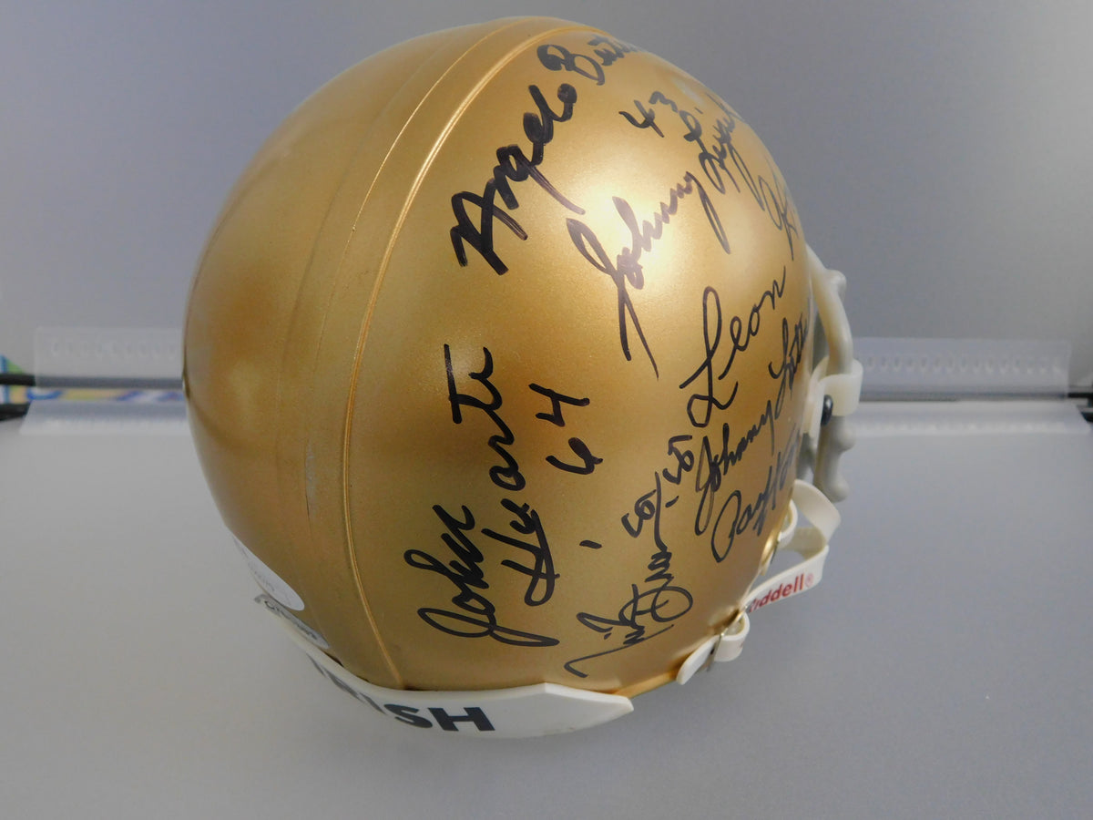 Notre Dame Heisman Trophy Winners Signed Autographed Mini Helmet Hornung 7 Autos JSA LOA
