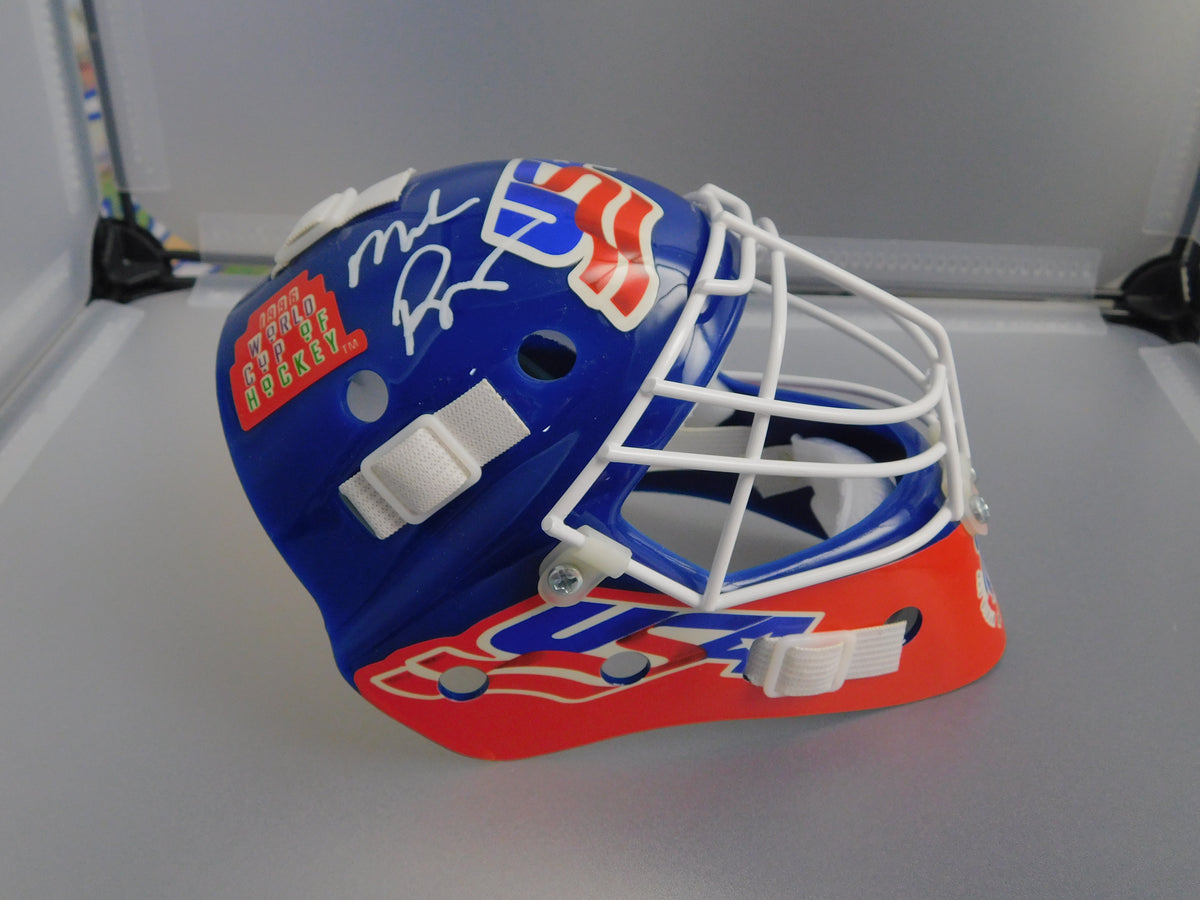 Mike Richter Signed Autographed 1995 World Cup of Hockey Mini Goalie Mask JSA COA