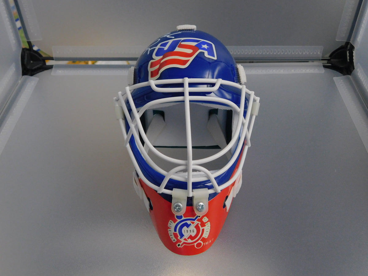 Mike Richter Signed Autographed 1995 World Cup of Hockey Mini Goalie Mask JSA COA