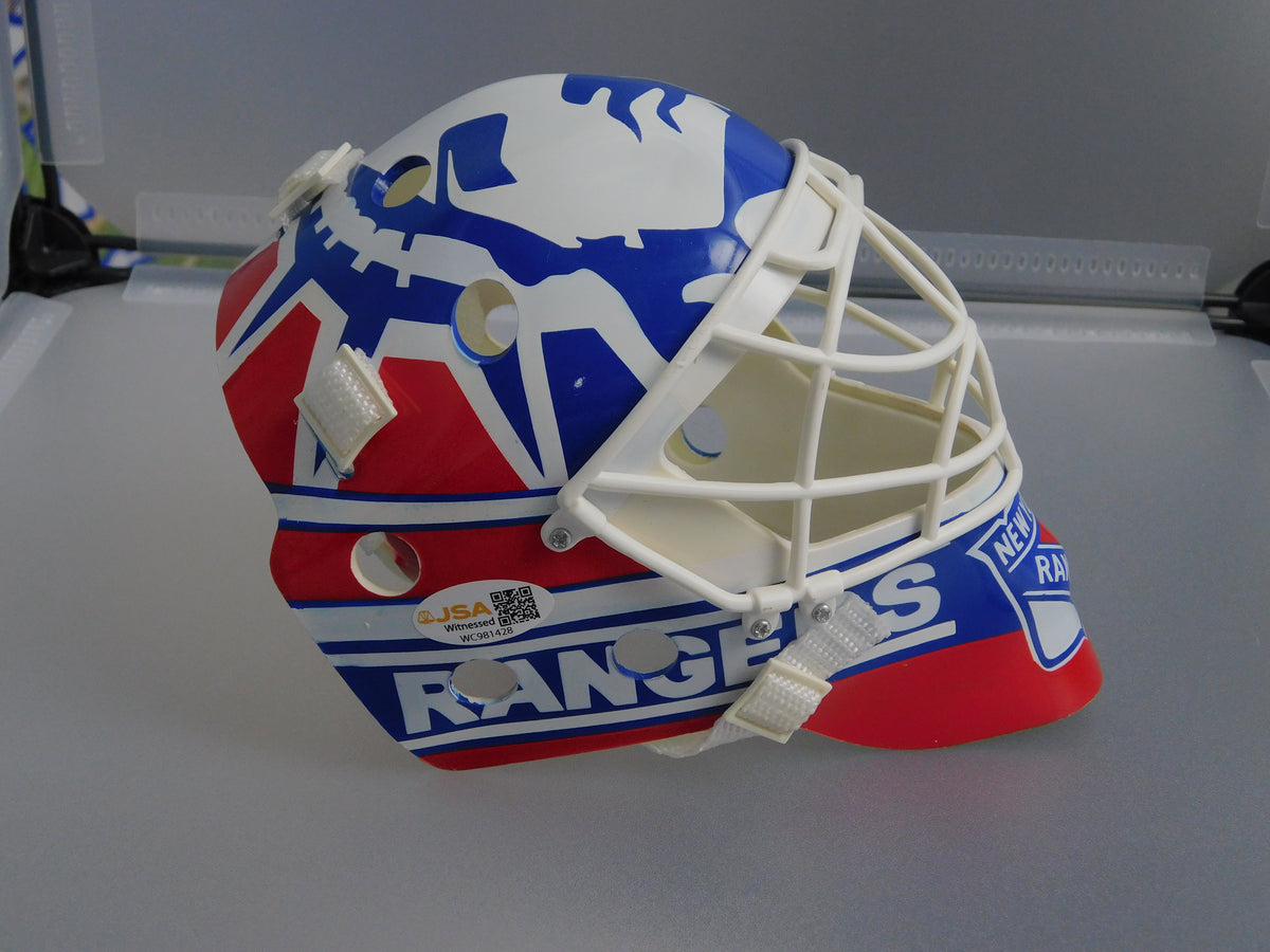 Mike Richter Signed Autographed Vintage EA Sports NY Rangers Mini Goalie Mask JSA COA