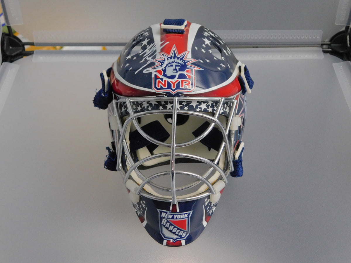 Mike Richter Signed Autograph Vintage New York Rangers Mini Goalie Mask JSA COA