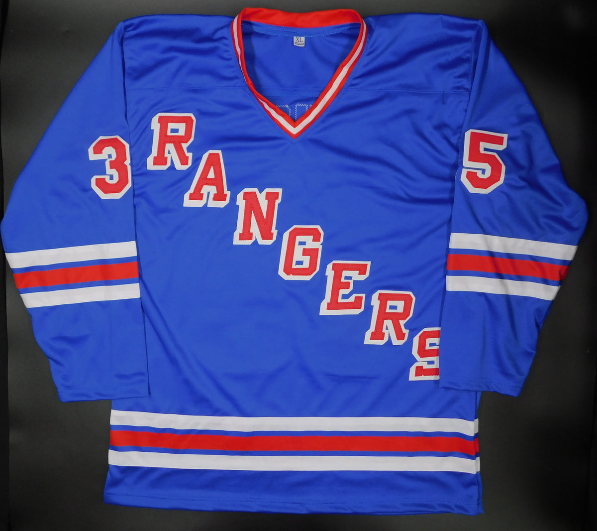 Mike Richter Signed Autographed New York Rangers Blue Hockey Jersey JSA COA