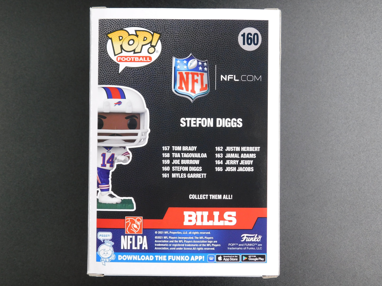 Stefon Diggs Signed Autographed Funko Pop 160 Buffalo Bills NFL Texans BAS COA