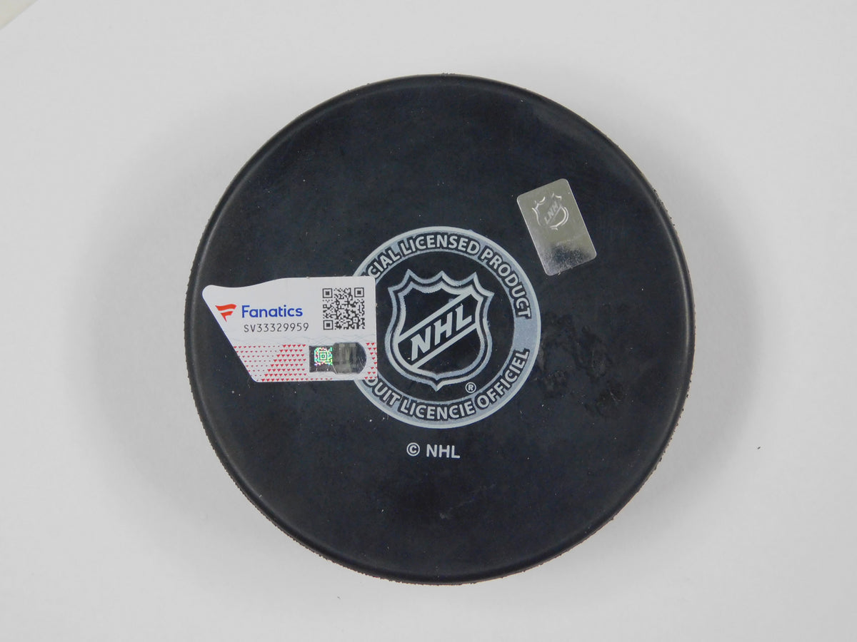 Jean Ratelle Signed Autographed Inscribed New York Rangers Hockey Puck HOF Fanatics COA
