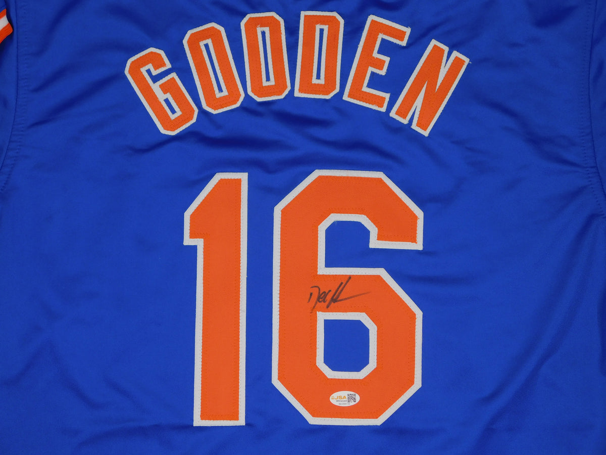 Dwight Doc Gooden Signed Autographed New York Mets Blue Baseball Jersey JSA COA