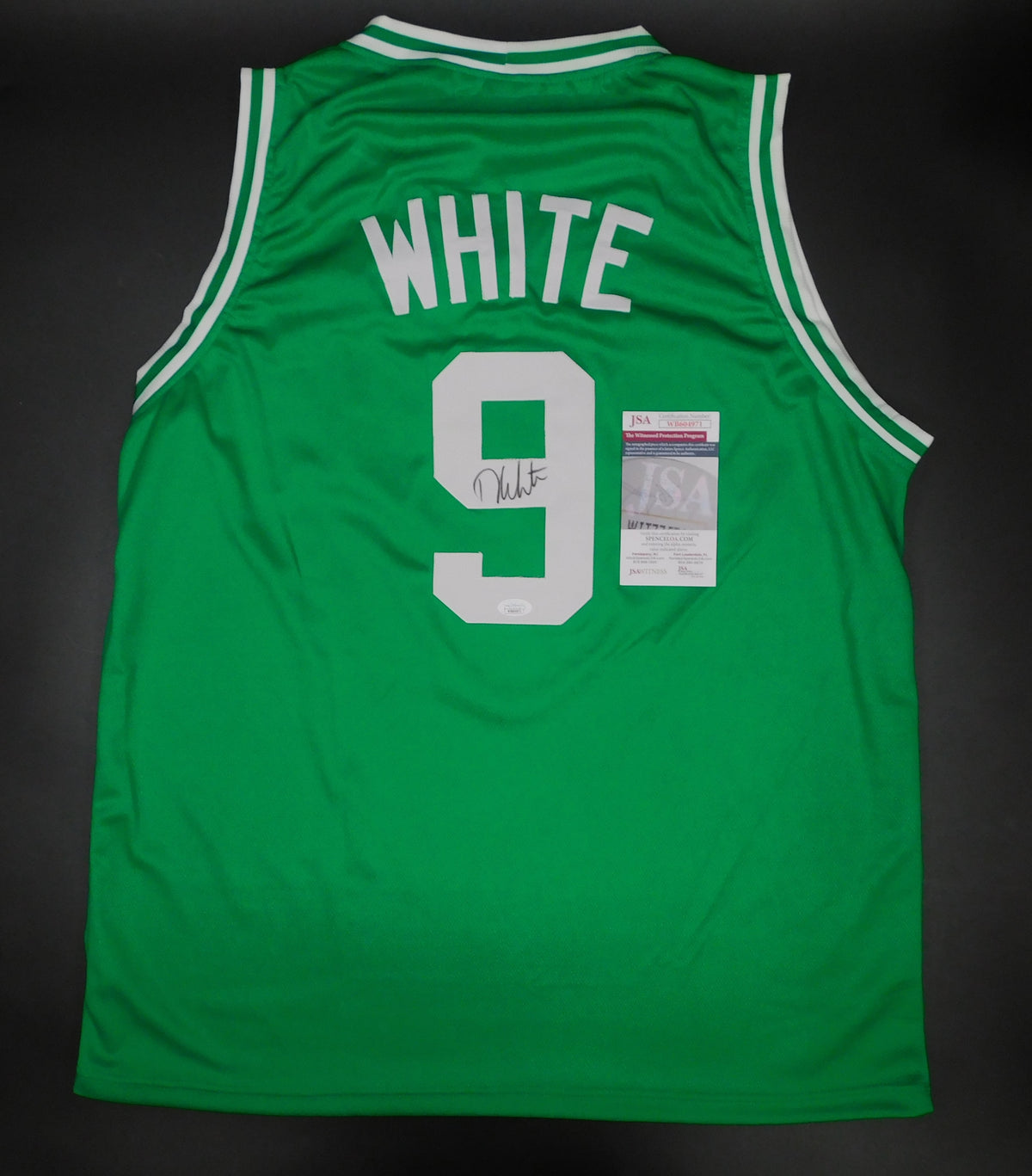 Derrick White Signed Autographed Boston Celtics Green Basketball Jersey JSA COA
