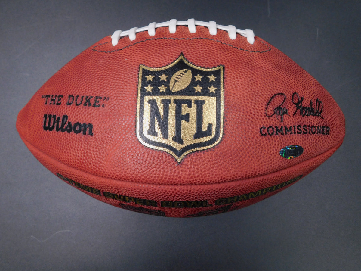 Eli Manning Phil Simms OJ Anderson Signed Autographed Inscribed Super Bowl MVP Football NY Giants Steiner COA