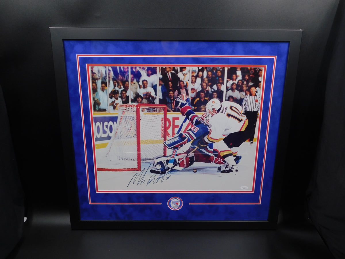 Mike Richter Signed Autographed Framed 16x20 Photo New York Rangers JSA COA