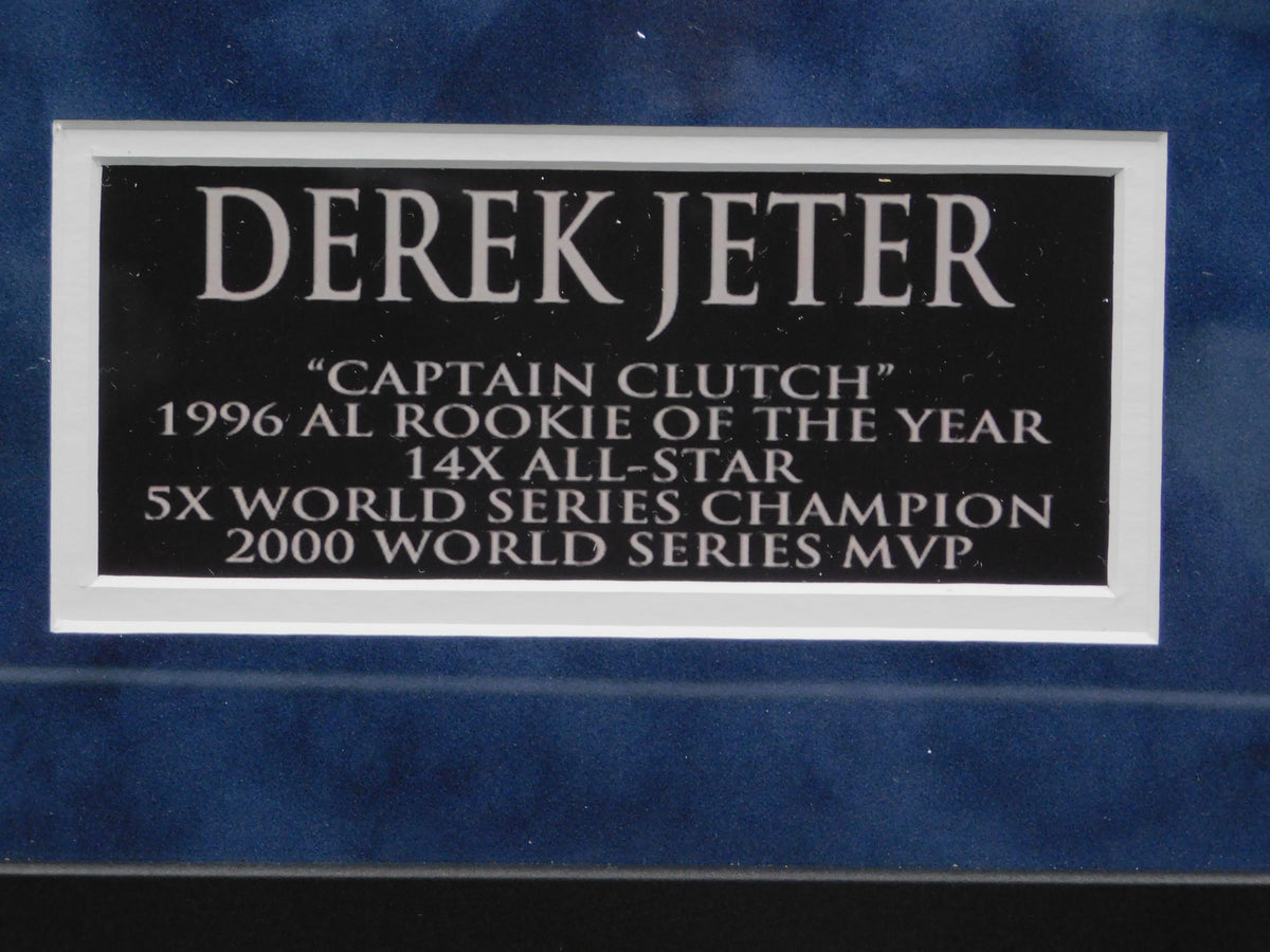 Derek Jeter Signed Autographed Framed 11x14 Photo New York Yankees Steiner COA