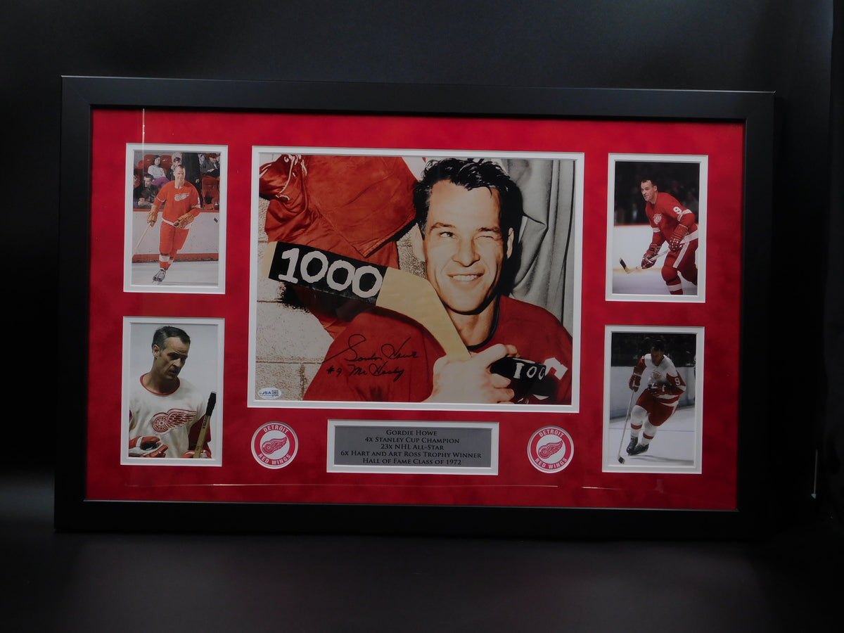 Gordie Howe Signed Autographed Inscribed Framed 11x14 Photo Red Wings JSA COA
