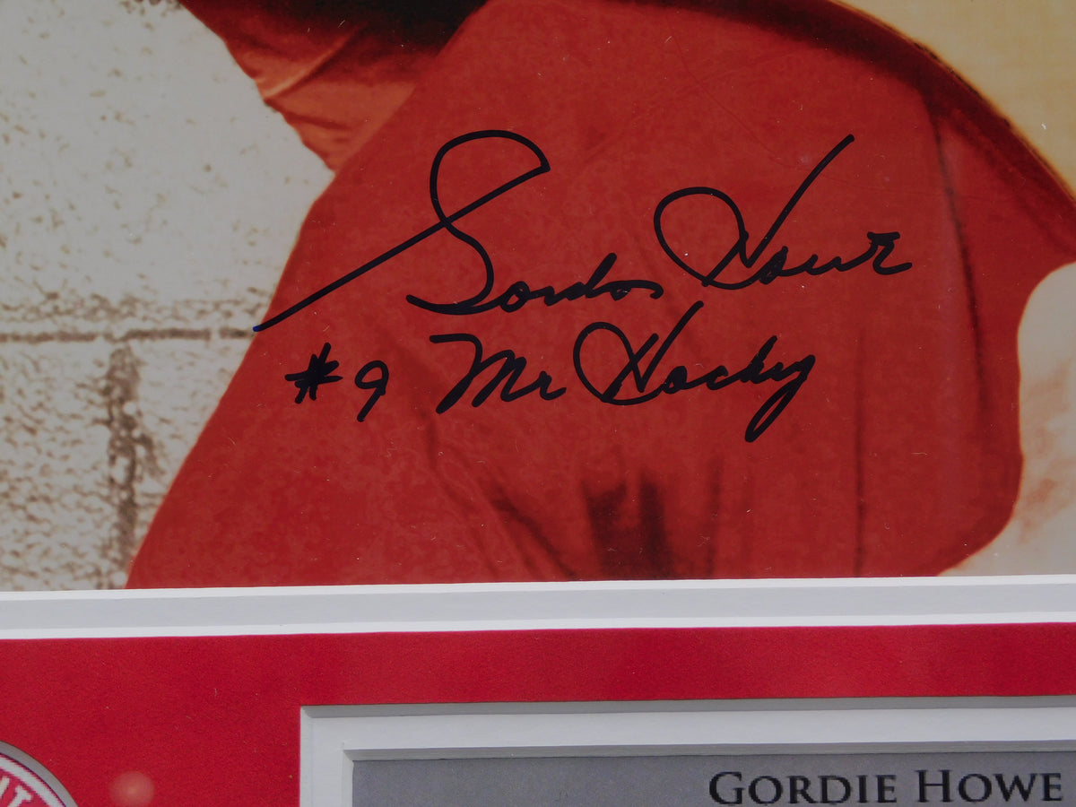 Gordie Howe Signed Autographed Inscribed Framed 11x14 Photo Red Wings JSA COA