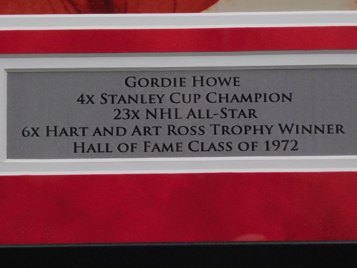 Gordie Howe Signed Autographed Inscribed Framed 11x14 Photo Red Wings JSA COA