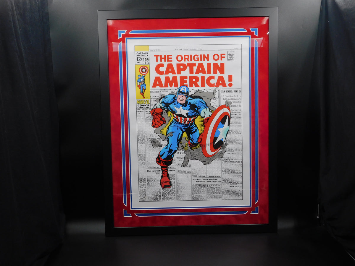 The Origin Of Captain America Limited Edition Framed Canvas /100