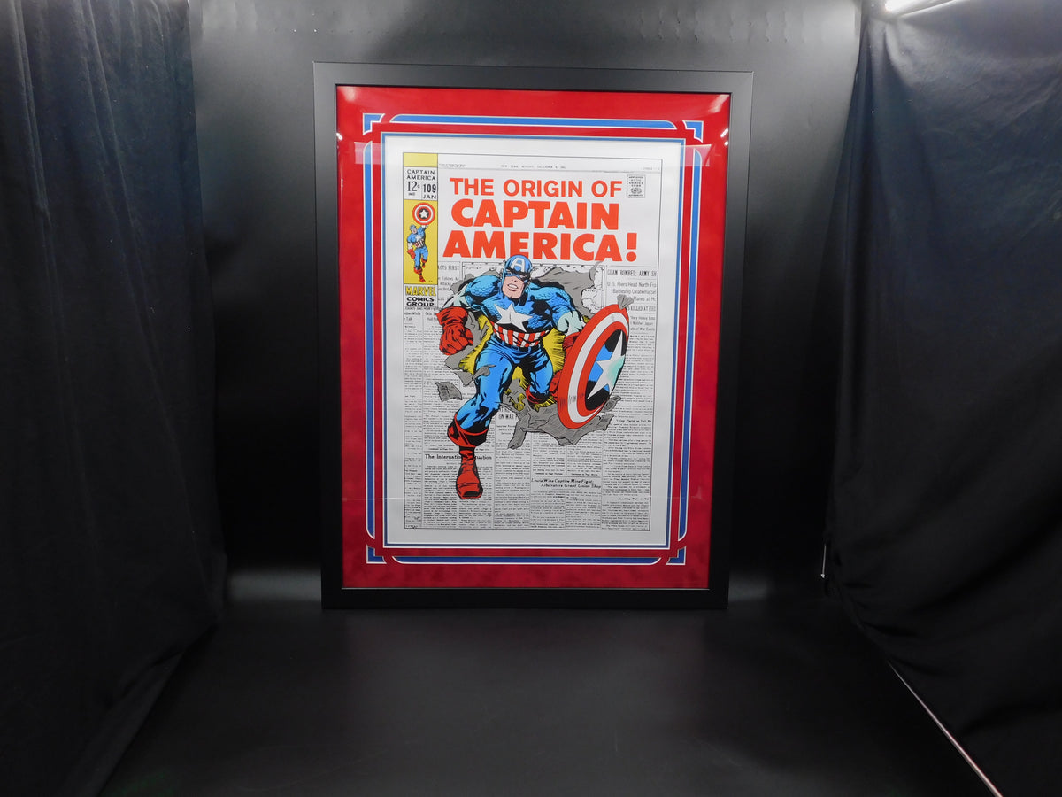 The Origin Of Captain America Limited Edition Framed Canvas /100