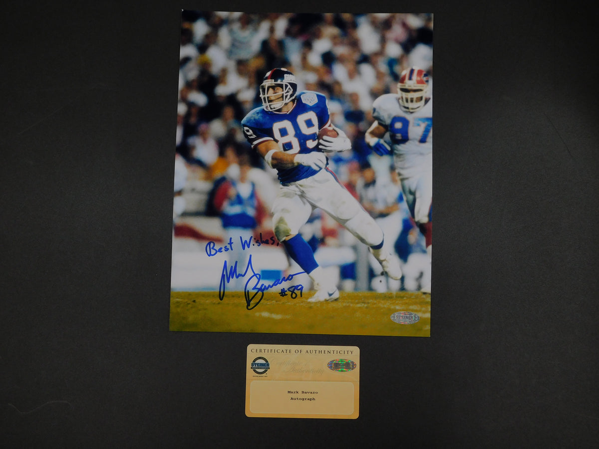 Mark Bavaro Signed Autographed 8x10 Photo New York Giants Steiner COA