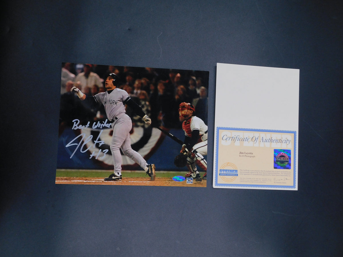 Jim Leyritz Signed Autographed Inscribed 8x10 Photo New York Yankees Steiner COA