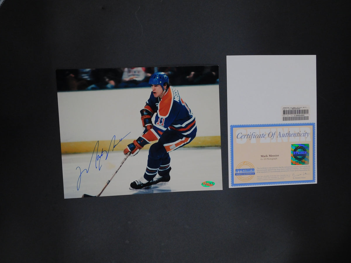 Mark Messier Signed Autographed 8x10 Photo Steiner COA Edmonton Oilers
