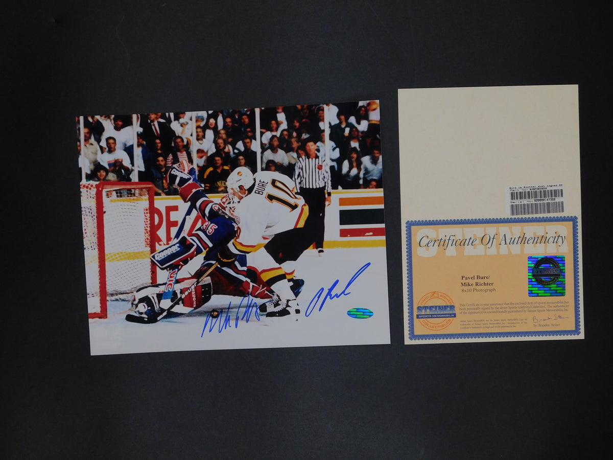 Pavel Bure/Mike Richter Signed Autographed 8x10 Photo Steiner COA