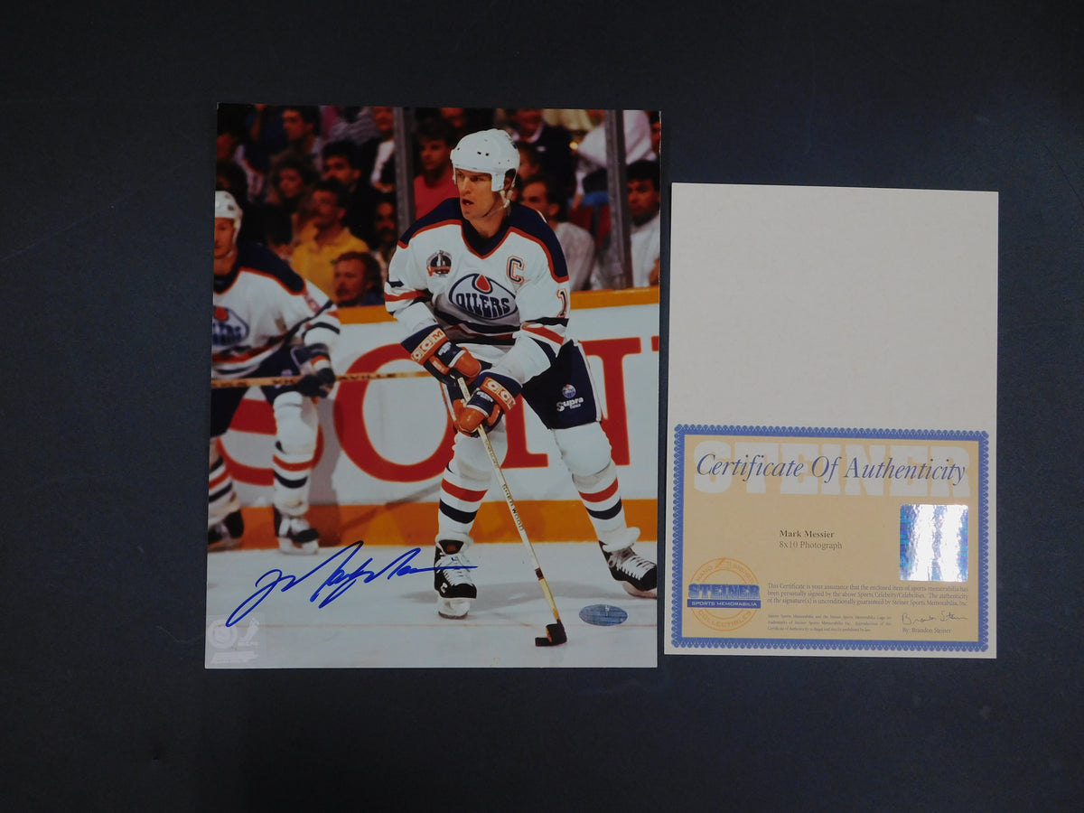 Mark Messier Signed Autographed 8x10 Photo Steiner COA Edmonton Oilers