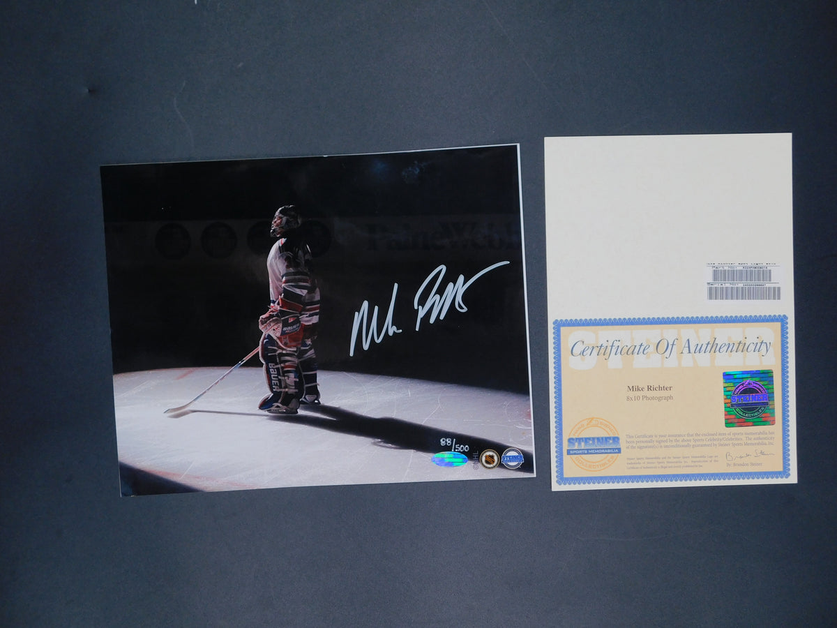 Mike Richter Signed Autographed Limited Edition 8x10 Photo Steiner COA Rangers