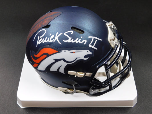 Patrick Pat Surtain II Signed Autographed Denver Broncos Speed Mini Helmet BAS COA
