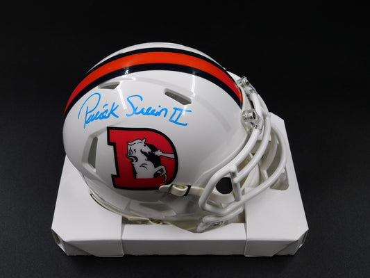 Patrick Pat Surtain II Signed Autographed Denver Broncos Throwback Alt Speed Mini Helmet BAS COA