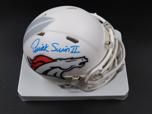 Patrick Pat Surtain II Signed Autographed Denver Broncos Alt Speed Mini Helmet BAS COA